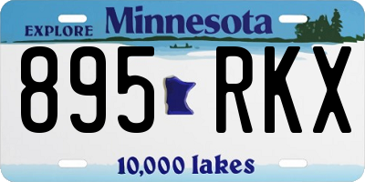 MN license plate 895RKX