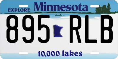 MN license plate 895RLB