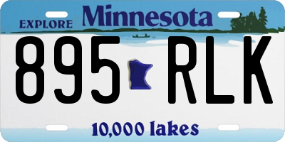 MN license plate 895RLK