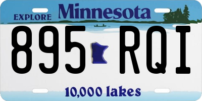 MN license plate 895RQI