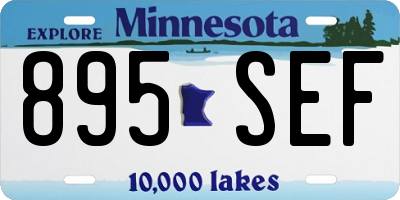 MN license plate 895SEF