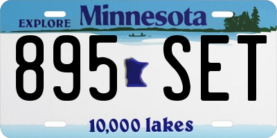 MN license plate 895SET