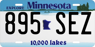MN license plate 895SEZ
