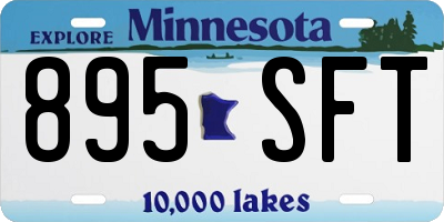 MN license plate 895SFT