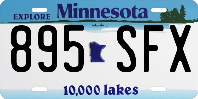 MN license plate 895SFX