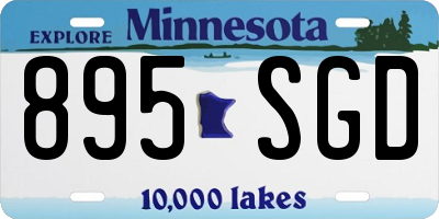 MN license plate 895SGD