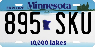 MN license plate 895SKU