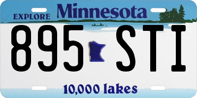MN license plate 895STI