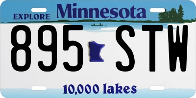 MN license plate 895STW