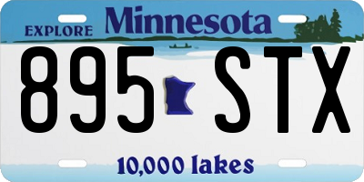 MN license plate 895STX
