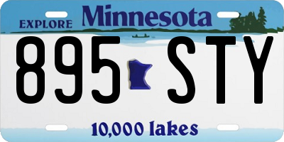 MN license plate 895STY