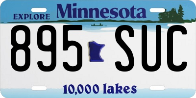 MN license plate 895SUC