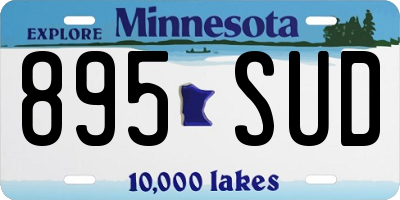 MN license plate 895SUD