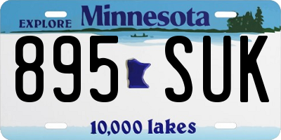 MN license plate 895SUK