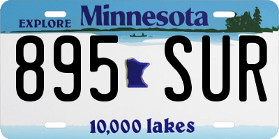 MN license plate 895SUR