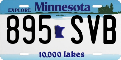 MN license plate 895SVB