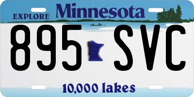 MN license plate 895SVC