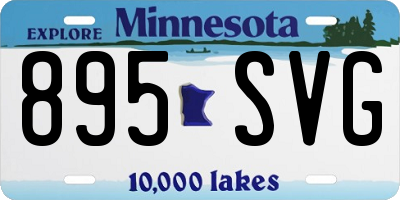 MN license plate 895SVG