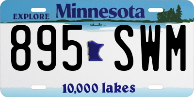 MN license plate 895SWM