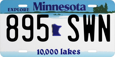 MN license plate 895SWN