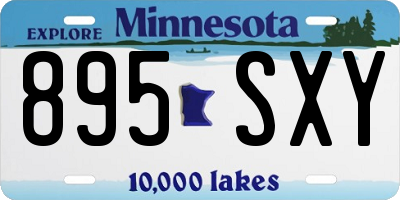 MN license plate 895SXY