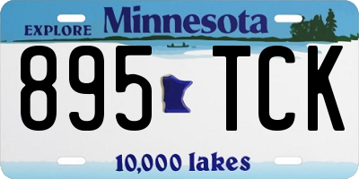 MN license plate 895TCK