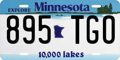 MN license plate 895TGO