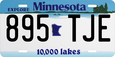 MN license plate 895TJE