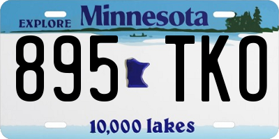 MN license plate 895TKO