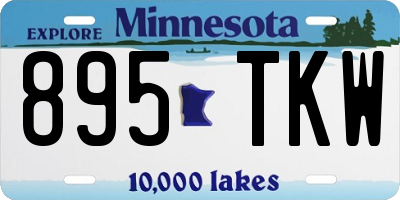 MN license plate 895TKW