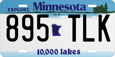 MN license plate 895TLK