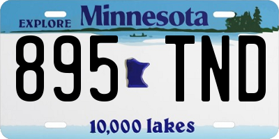 MN license plate 895TND