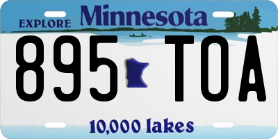 MN license plate 895TOA