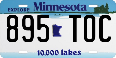 MN license plate 895TOC