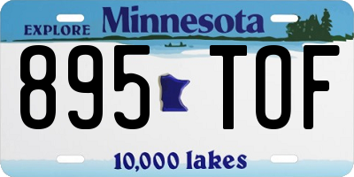 MN license plate 895TOF