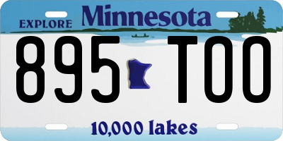 MN license plate 895TOO