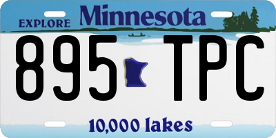 MN license plate 895TPC