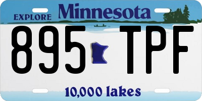 MN license plate 895TPF