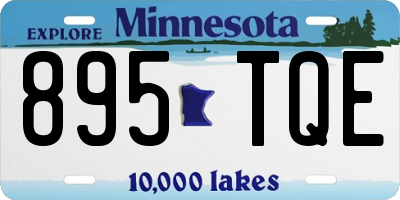 MN license plate 895TQE