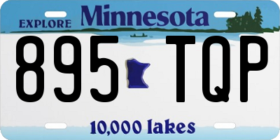 MN license plate 895TQP