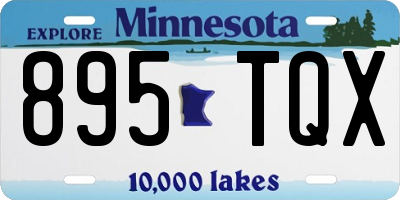 MN license plate 895TQX