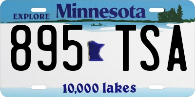 MN license plate 895TSA