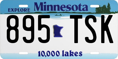 MN license plate 895TSK