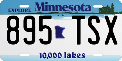 MN license plate 895TSX