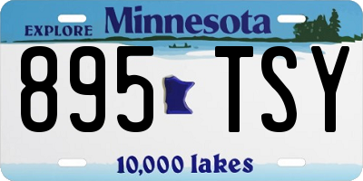 MN license plate 895TSY
