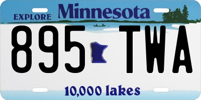 MN license plate 895TWA