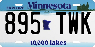 MN license plate 895TWK