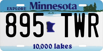 MN license plate 895TWR