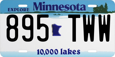 MN license plate 895TWW