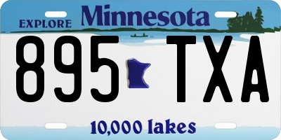 MN license plate 895TXA